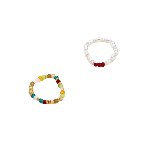 European and American Ghost Jewelry Beaded Ring Set - Exclusive Vienna Verve Collection