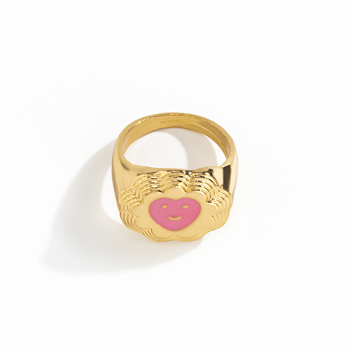 Trendy Heart & Smiley Face Ring - Vienna Verve Collection