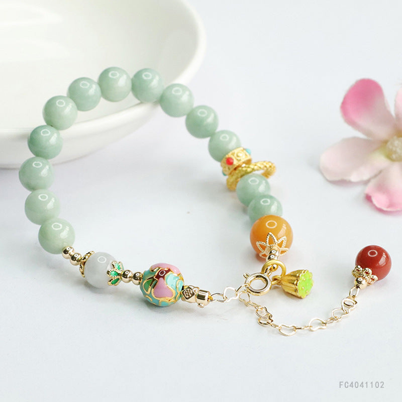 Jadeite Round Bead 8 mm Bracelet