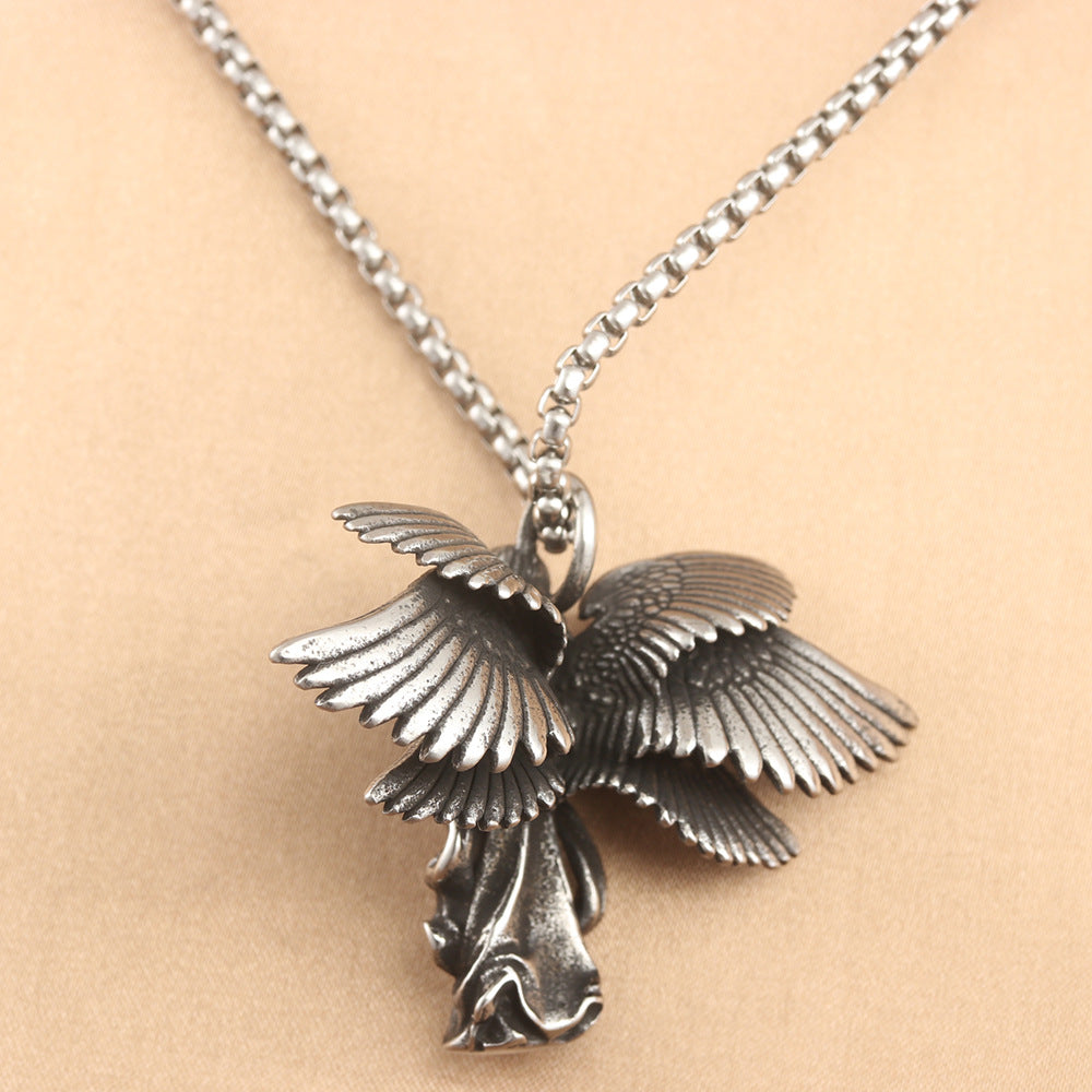 European And American Stainless Steel Angel Girl Pendant