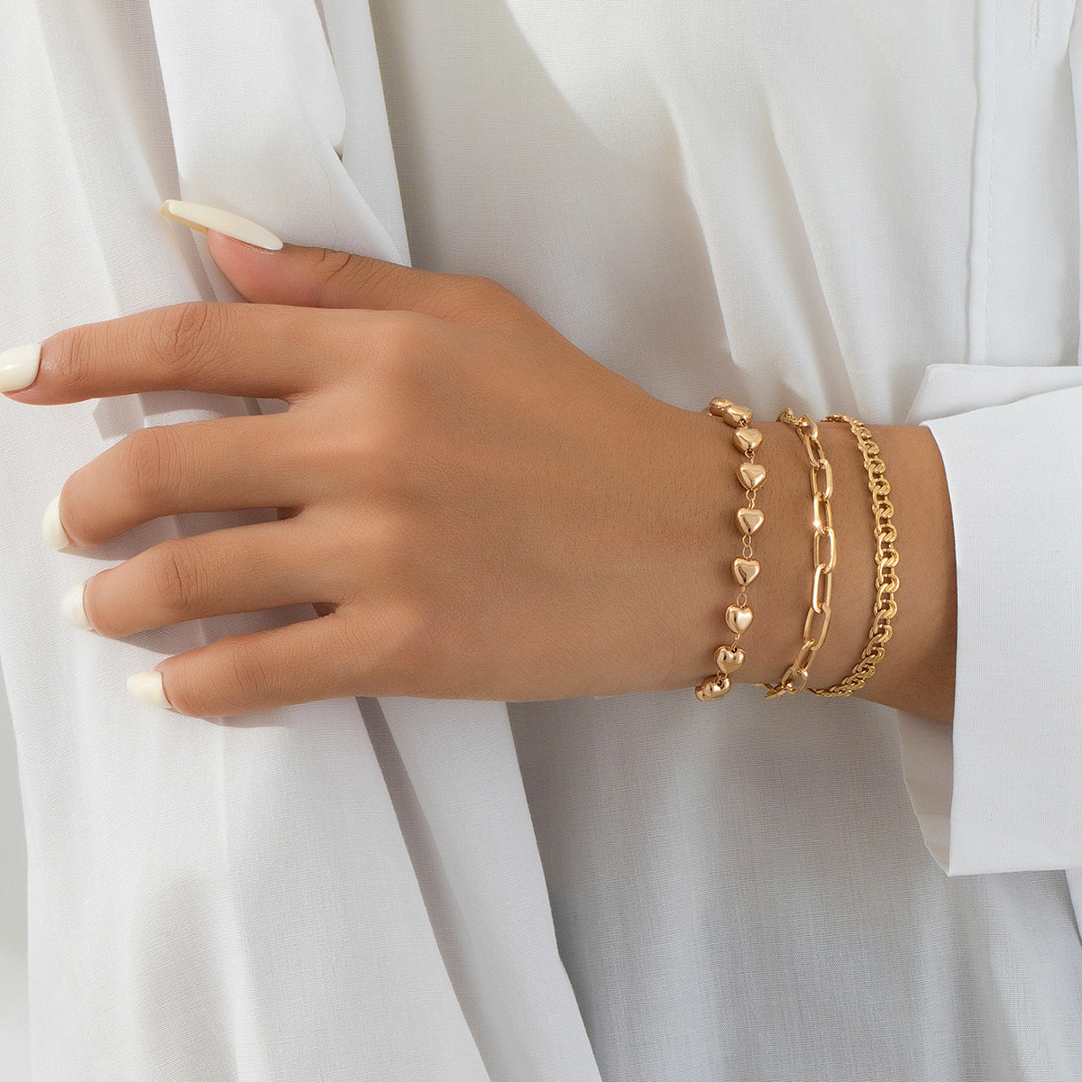 Planderful Vienna Verve Bracelet Set – Stylish Minimalist Three-Layer Design