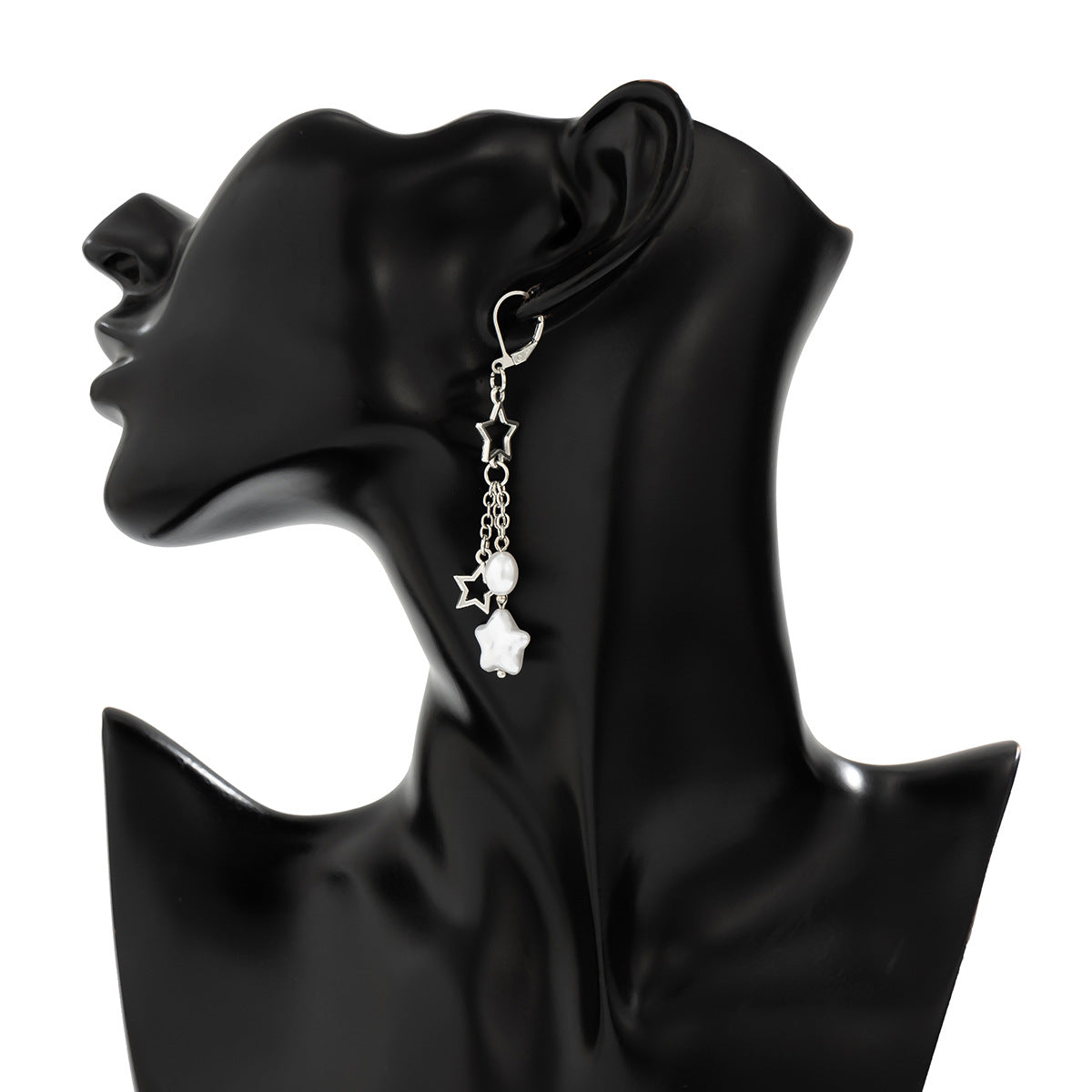 Planderful Star Shaped Pearl Fringe Earrings Vienna Verve For Women Elegant Versatile Statement Jewelry