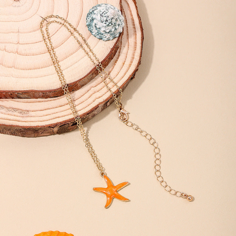 Sweet Starfish Pendant Necklace - Summer Vibes