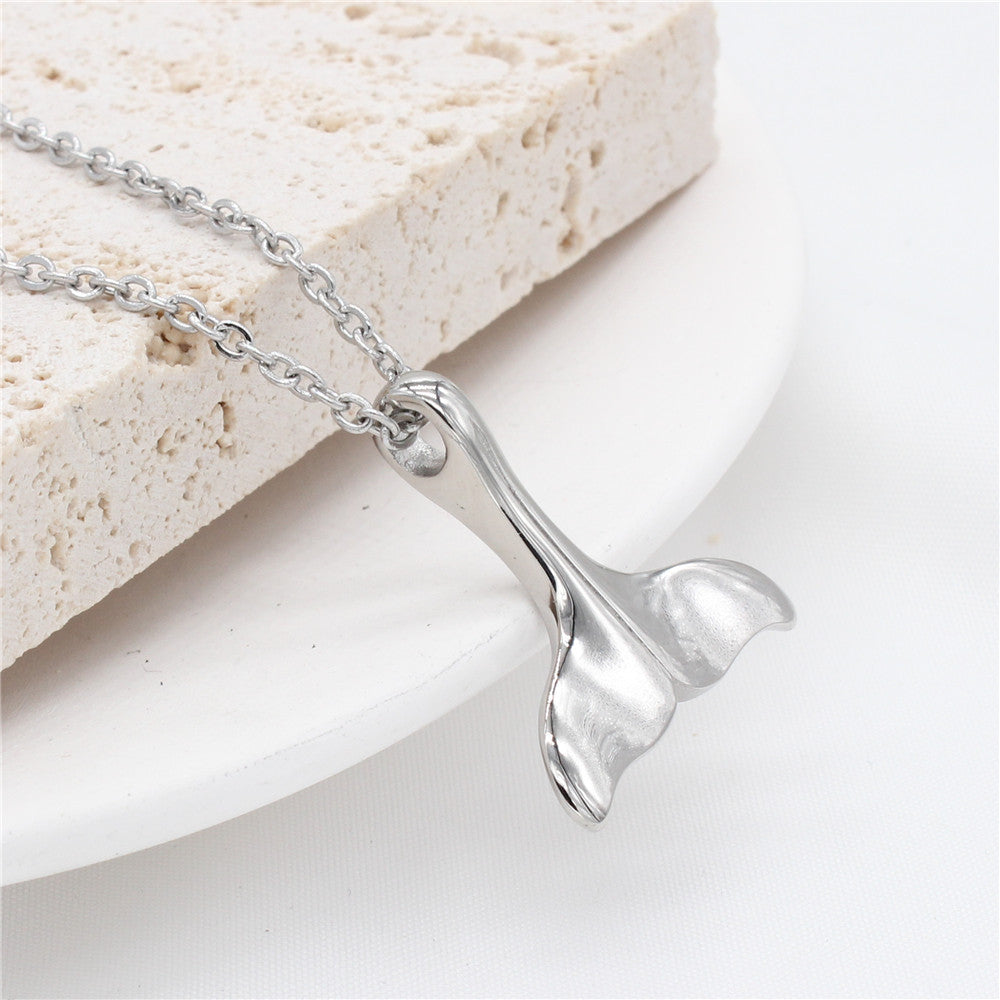 Whale Tail Titanium Steel Pendant For Men Unisex Protection Statement Jewelry By Planderful