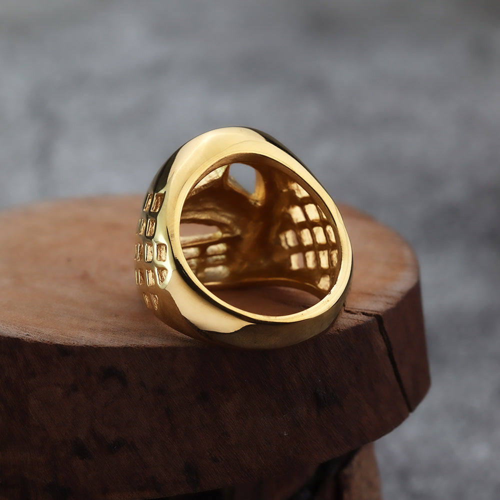 Cross-Border New Products European American Style Horse Head Ring