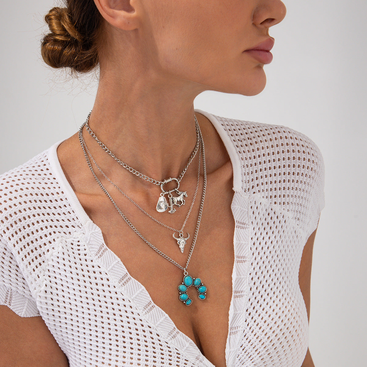 Planderful Vienna Verve Necklace – Unique Punk Bull Head Pendant