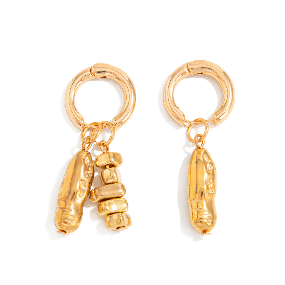 Planderful Titanium Steel Earrings Asymmetric Fringed Statement For Modern Women Vienna Verve