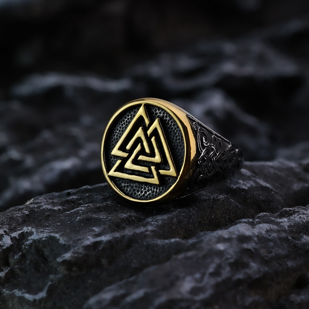 Cross-Border E-Commerce Viking Triangle Men's Rings Wholesale