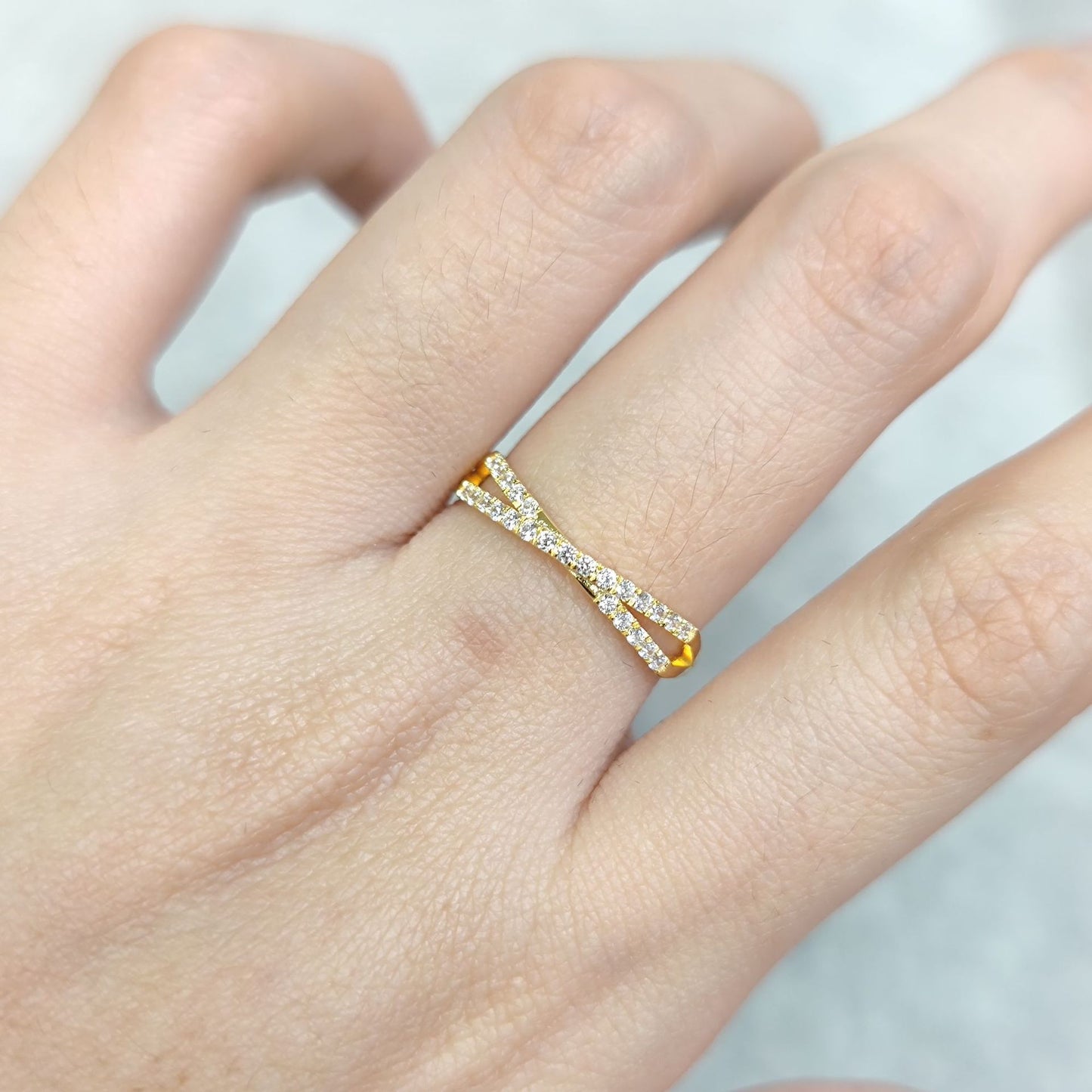 Cross-Border High-End S925 Silver Moissanite Ring Branch Moon