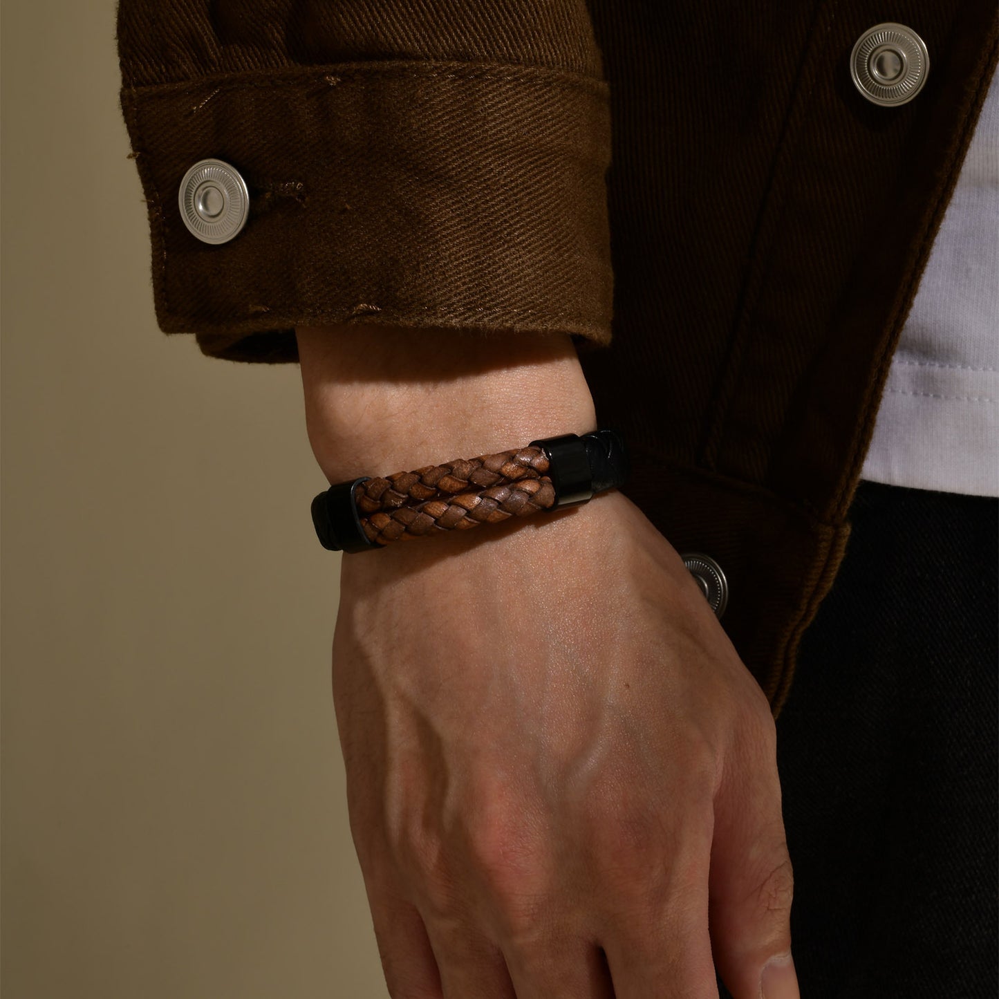 Cross-Border Jewelry Wholesale Black ZP Bracelet for Men