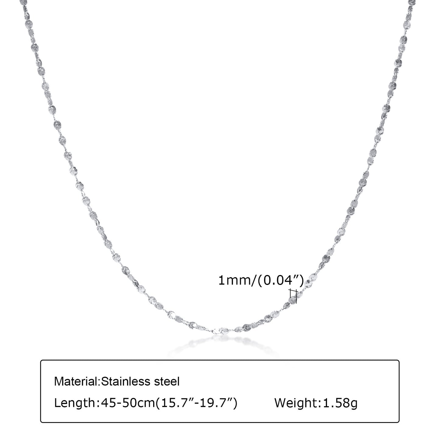 Titanium Steel Sparkling Necklace Gold Women's Fashion Accessories