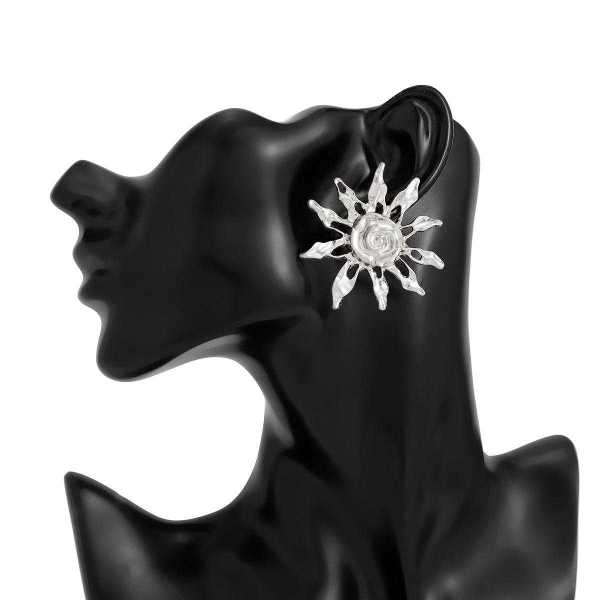 Planderful Vienna Verve Sunflower Fringe Earrings Bold Statement Pearl Leaf For Vintage Lovers