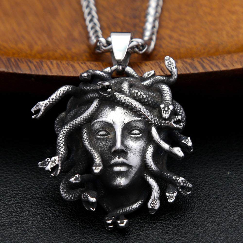 Punk Snake Stainless Steel Men's Pendant Necklace