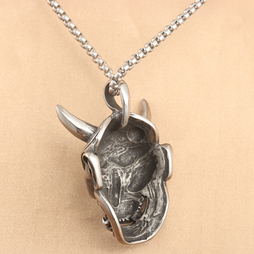 European And American Stainless Steel Horn Monster Pendant