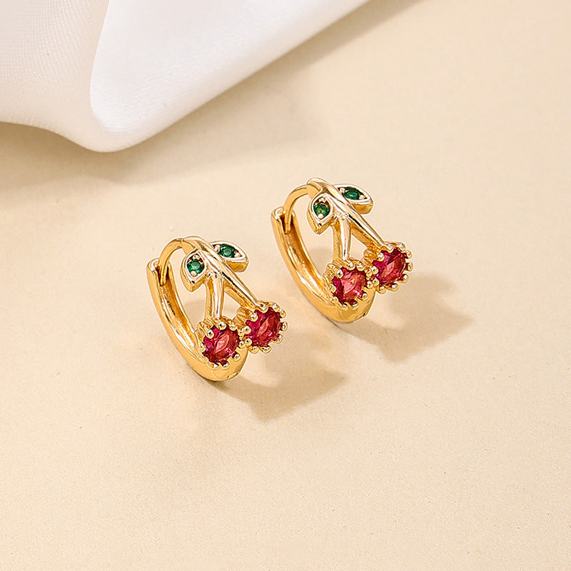 Chic Bow Cherry Earrings in Vienna Verve Collection