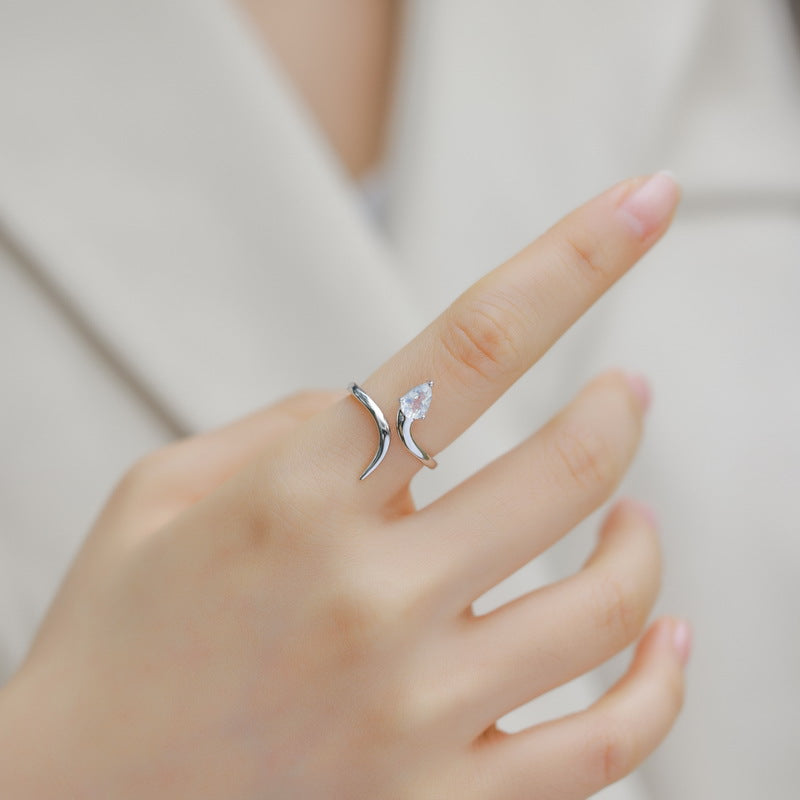 Planderful Everyday Genie Ring – European and American Fashion Serpentine Blue Moonlight Silver Ring