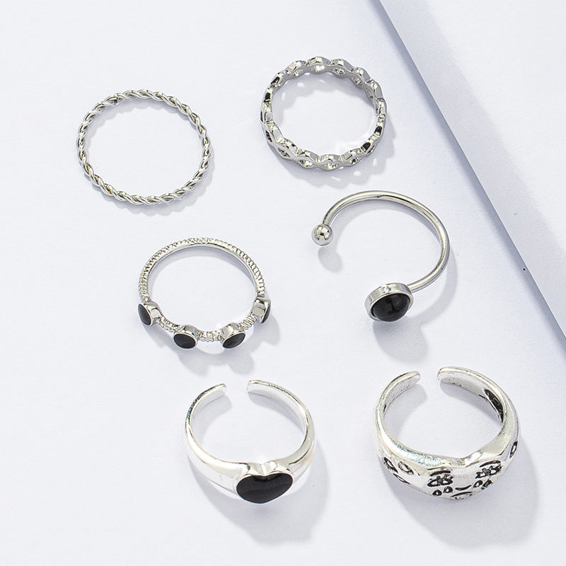 Summer Chic 6-Piece Ring Set - Handcrafted Instagram Jewelry