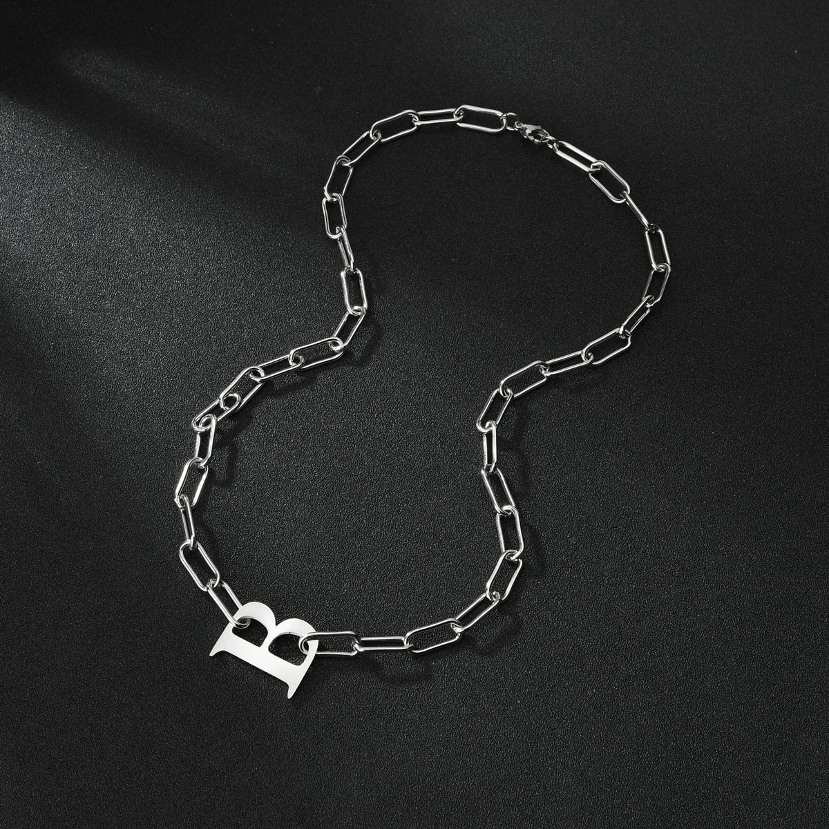 Stylish Stainless Steel B-Word Hip Hop Necklace for Men