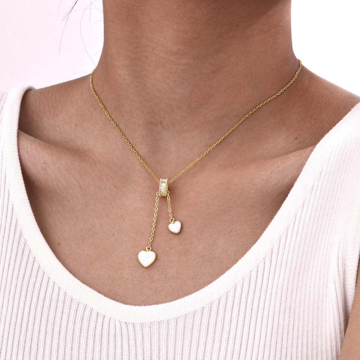 Japan & South Korea Wind Titanium Steel Necklace Women's Zircon