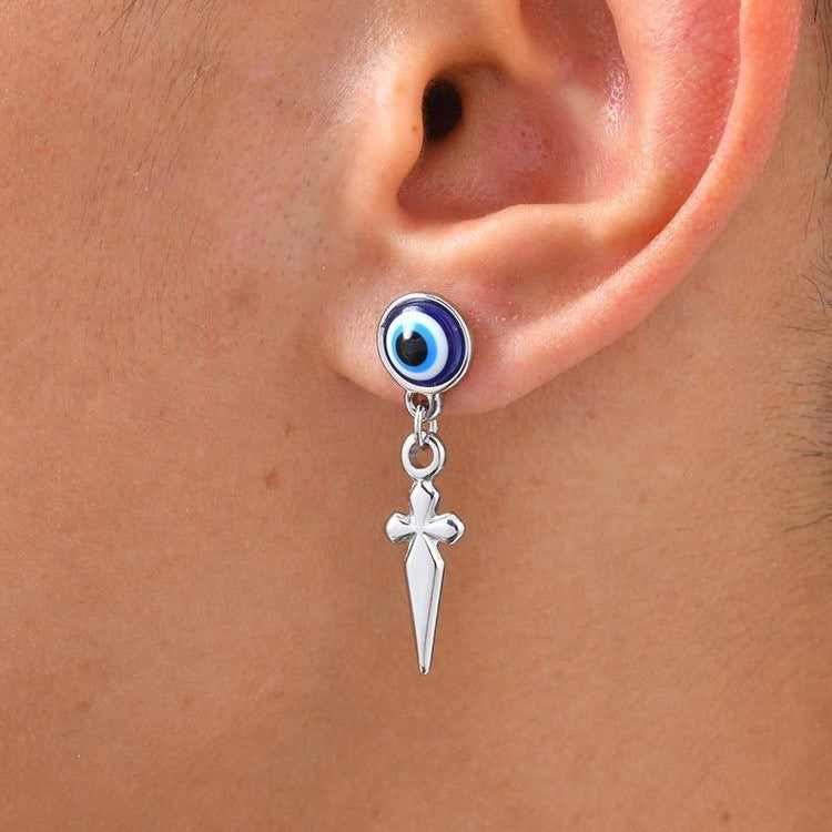 Stainless Steel Cross Vintage Earrings