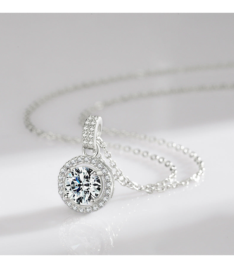 Elegant Sterling Silver Zircon Necklace for Women - Everyday Genie Collection
