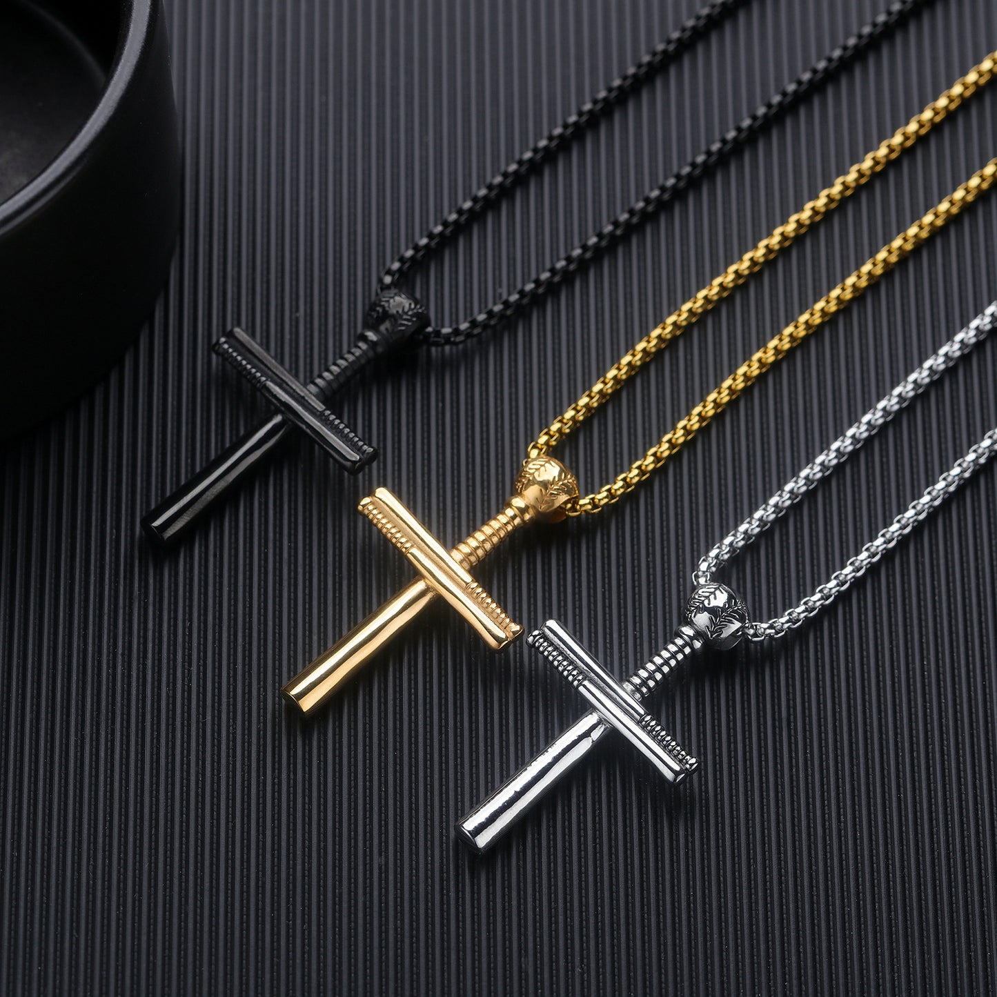 Planderful Titanium Steel Cross Necklace For Men Durable Hip Hop Style Pendant Jewelry