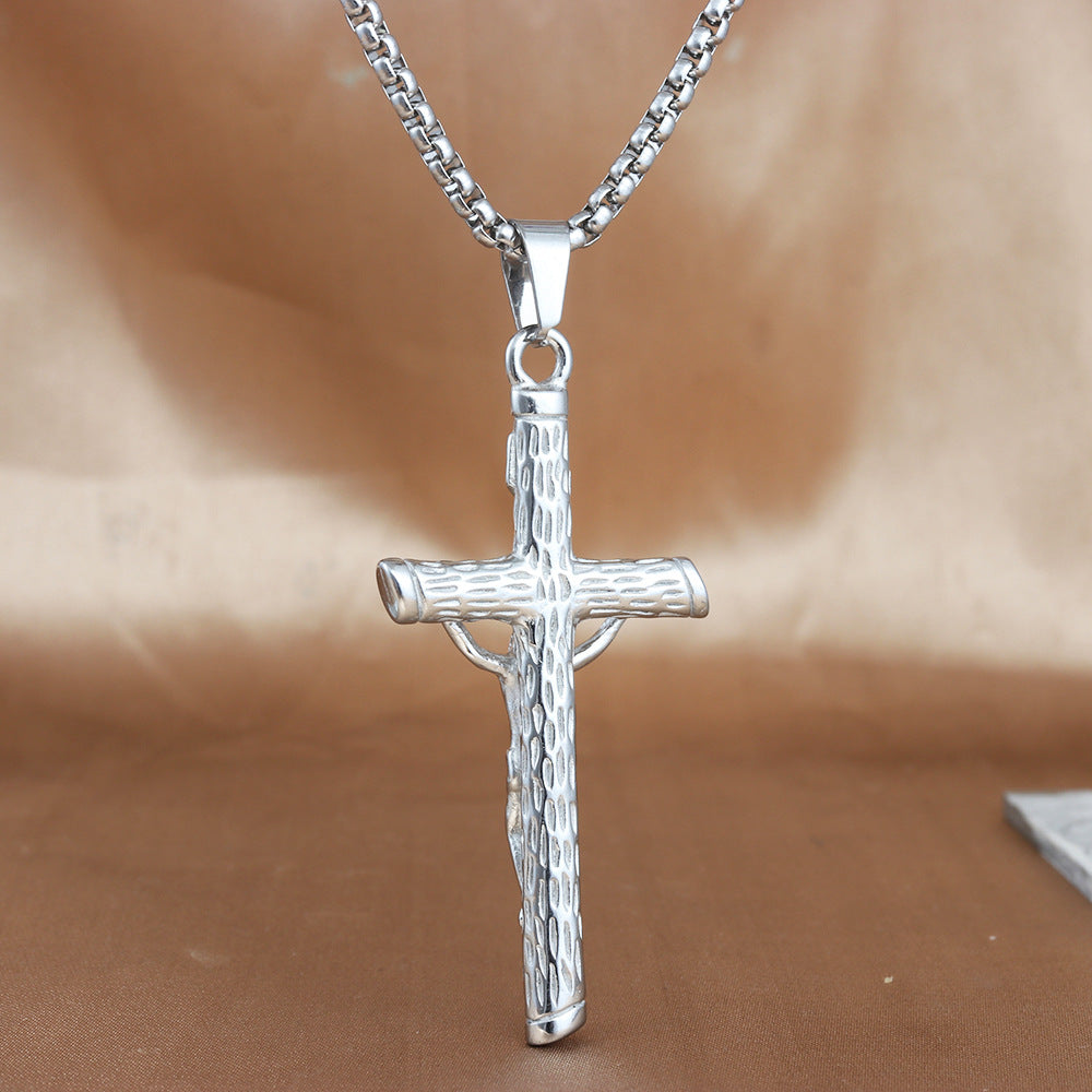 European And American Stainless Steel Cross Pendant Necklace