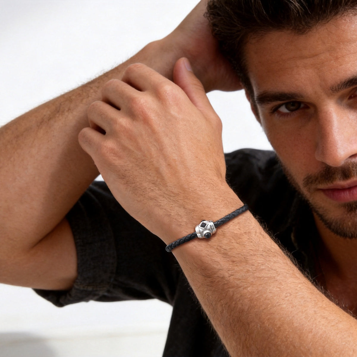 Zircon Stainless Steel Bracelet for Men
