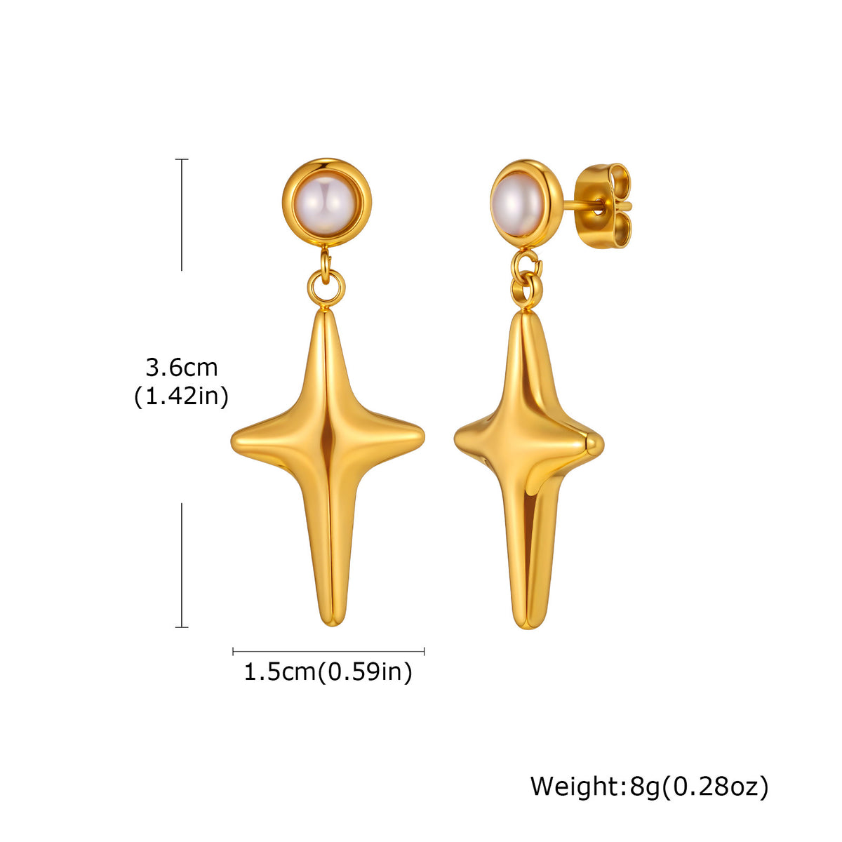 Sculptural Gold-Tone Drop Earrings — 3 Styles