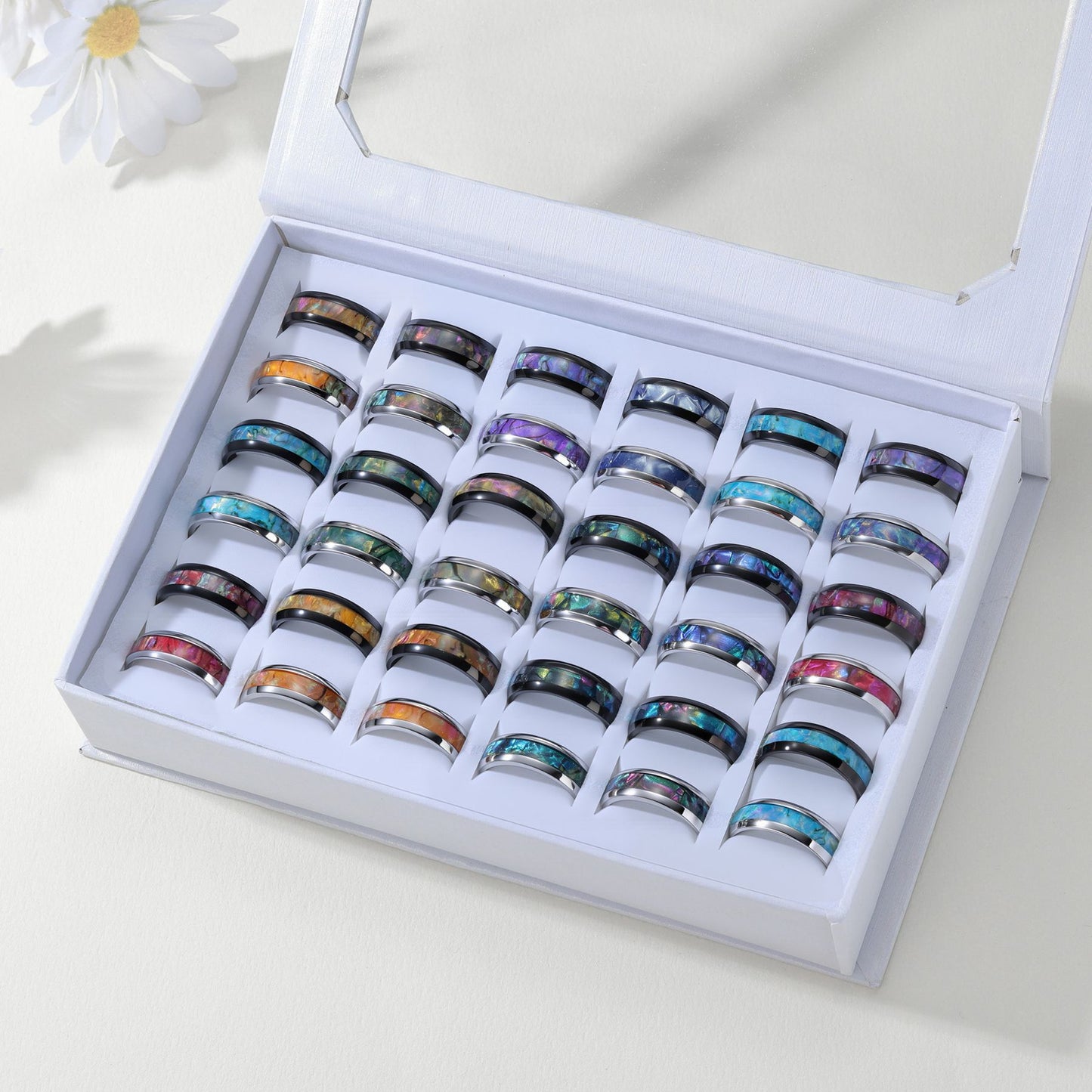 Planderful Everyday Genie Men Titanium Steel Ring Set 36