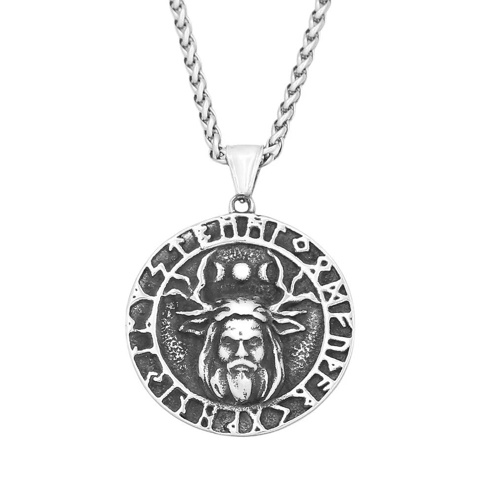 Vintage Celtic Stainless Steel Men's Pendant Necklace