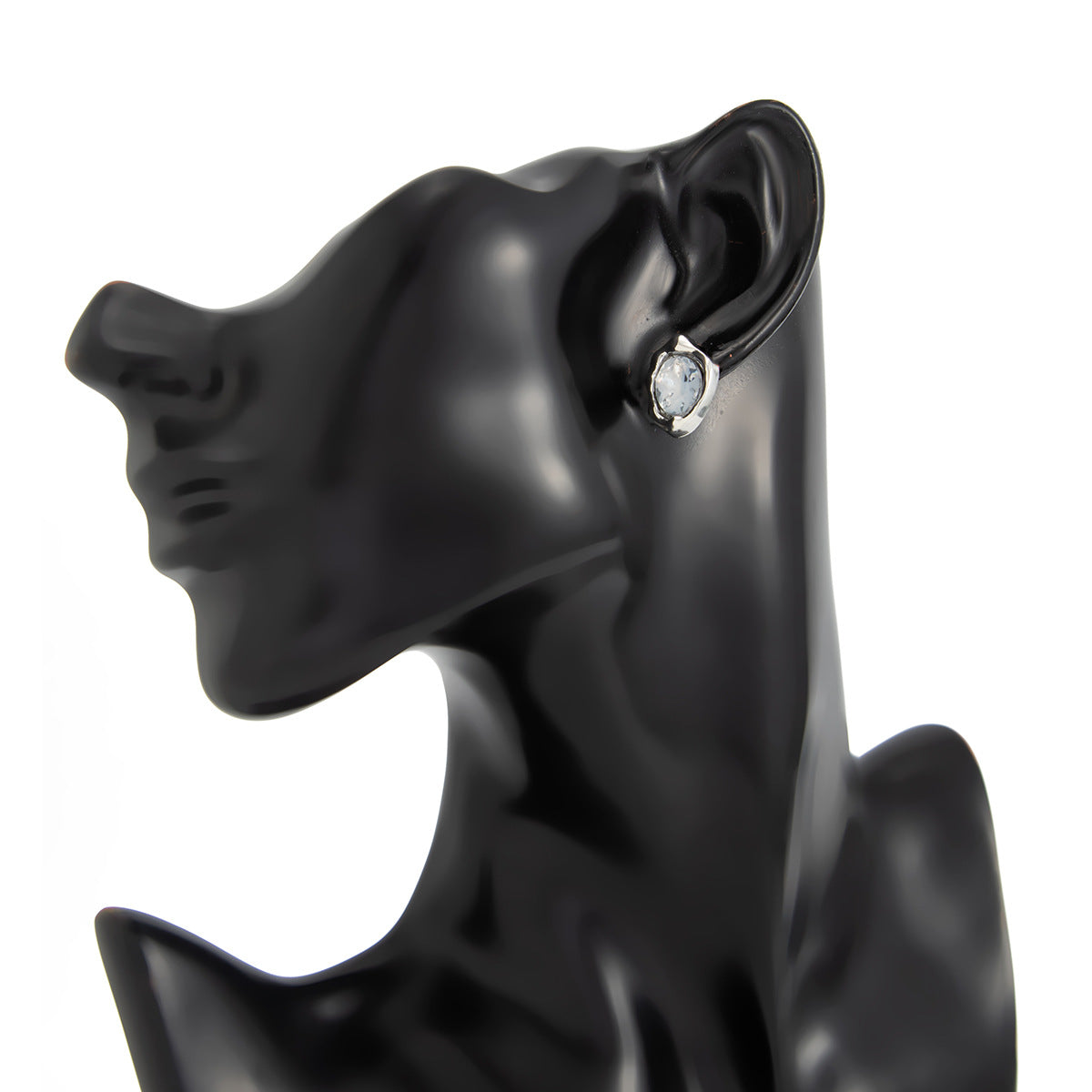 Planderful Zircon Stud Earrings Lava Inlaid Texture For Chic Professionals And Everyday Statement Jewelry