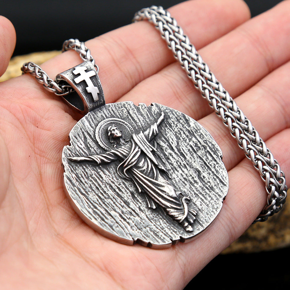 Personalized Punk Retro Men's Titanium Steel Pendant Necklace