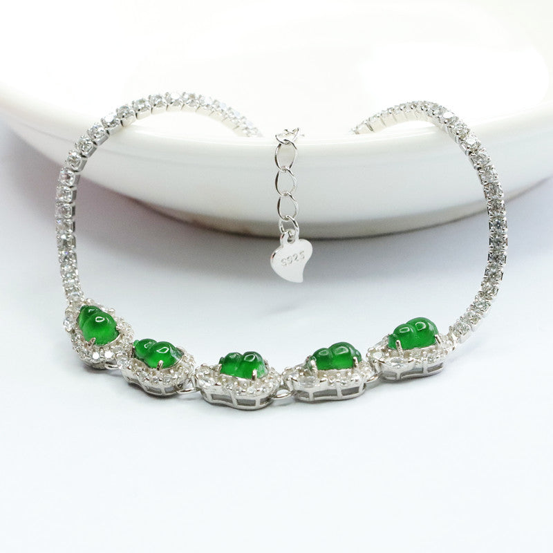 Jadeite Gourd 3-5 mm Bracelet
