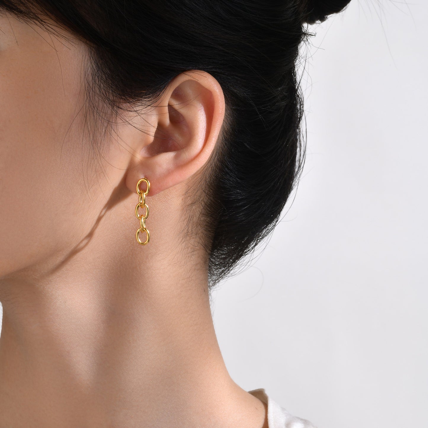 European And American Titanium Steel Chain Earrings Wholesale