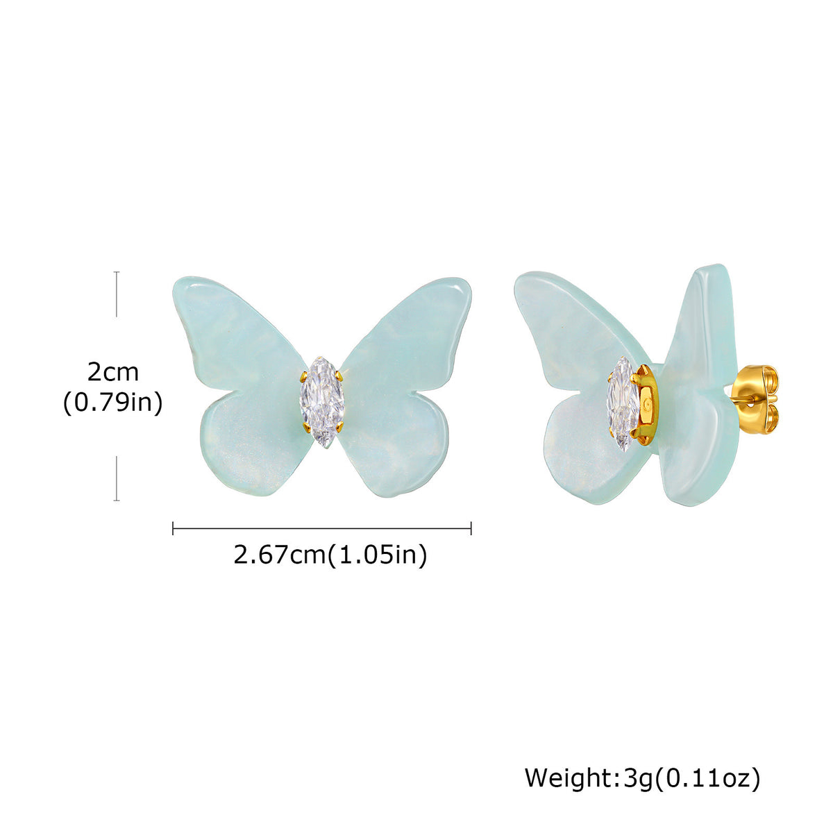 Stainless Steel Zircon Floral Earrings