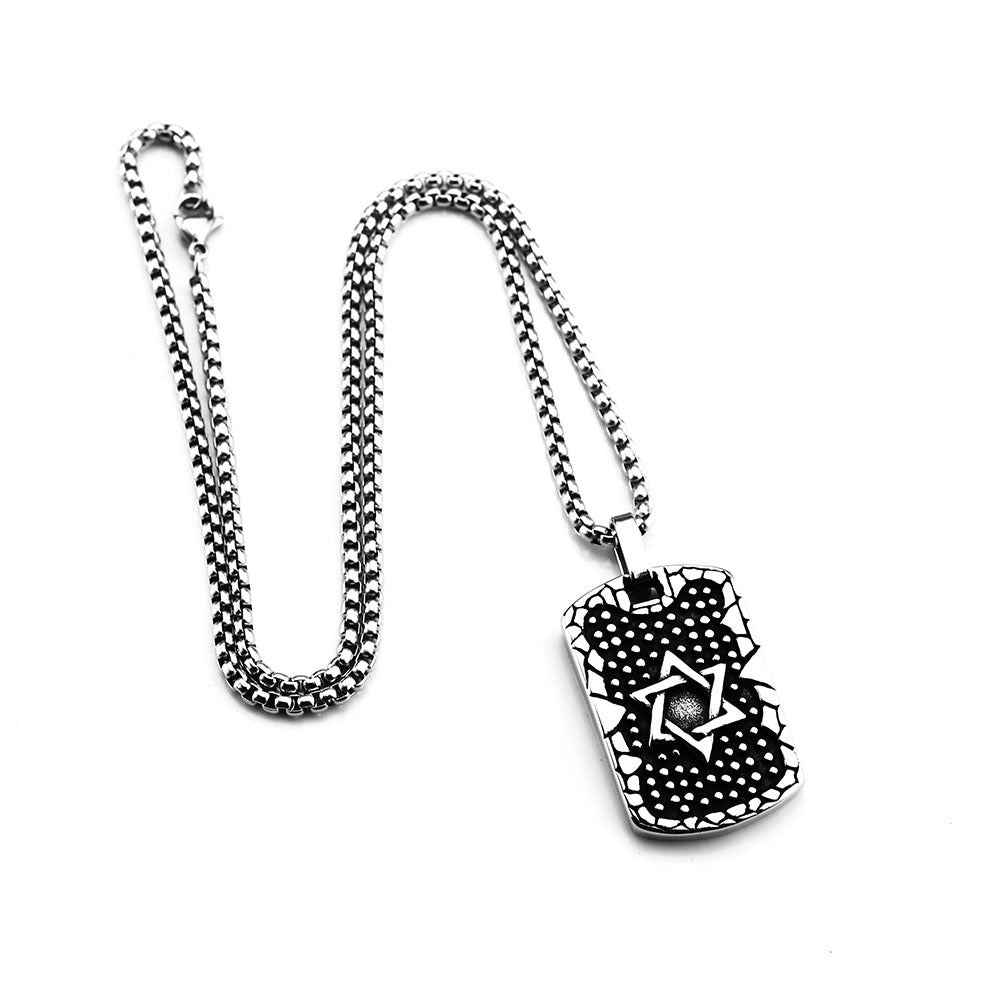 Vintage Stainless Steel Men's Pendant Necklace
