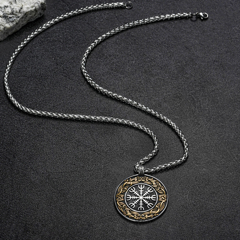 1. Planderful Stainless Steel Viking Compass Necklace for Men A Symbolic Gift of Direction