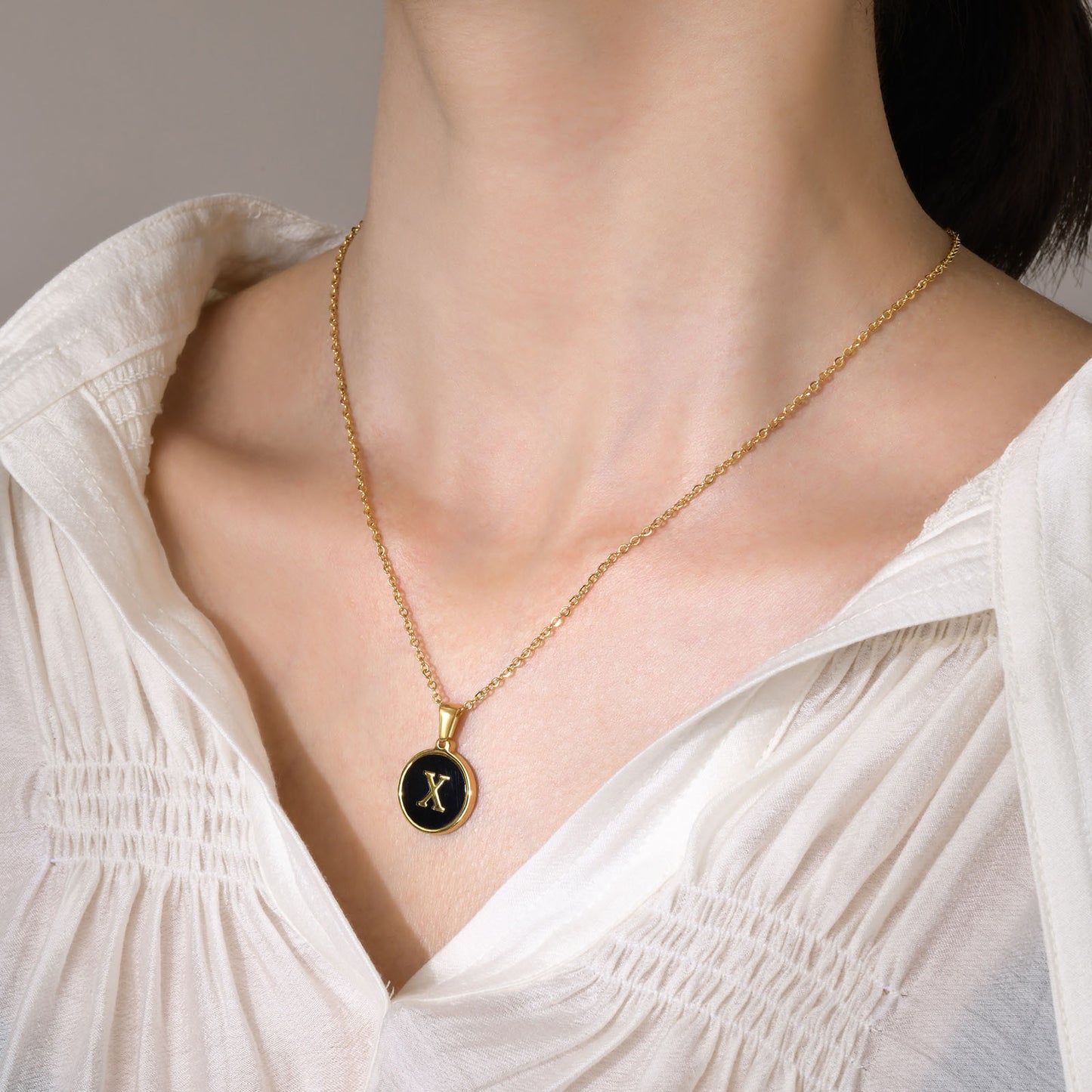 26 Letter Pendant Round Brand Women's Pendant Jewelry