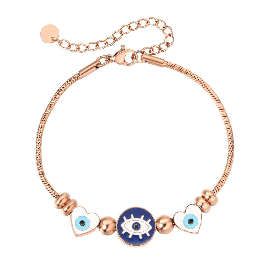 Planderful Omniscient Eyes Titanium Steel Bracelet For Women Protection Jewelry Everyday Genie Collection