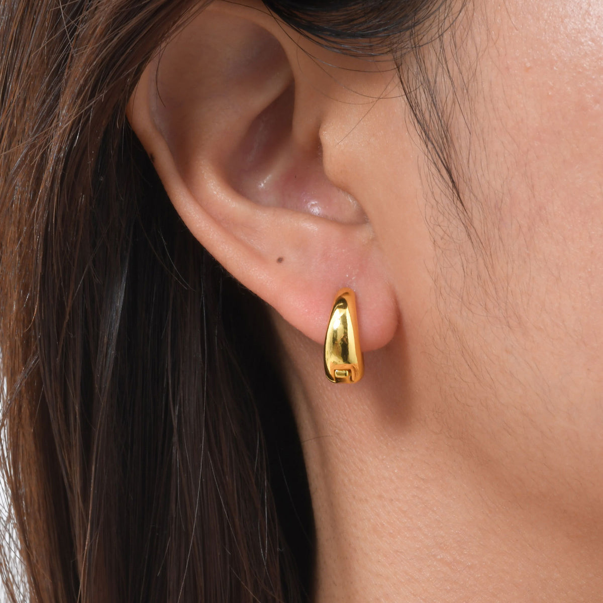 Modern Gold-Tone Stainless Steel Earrings