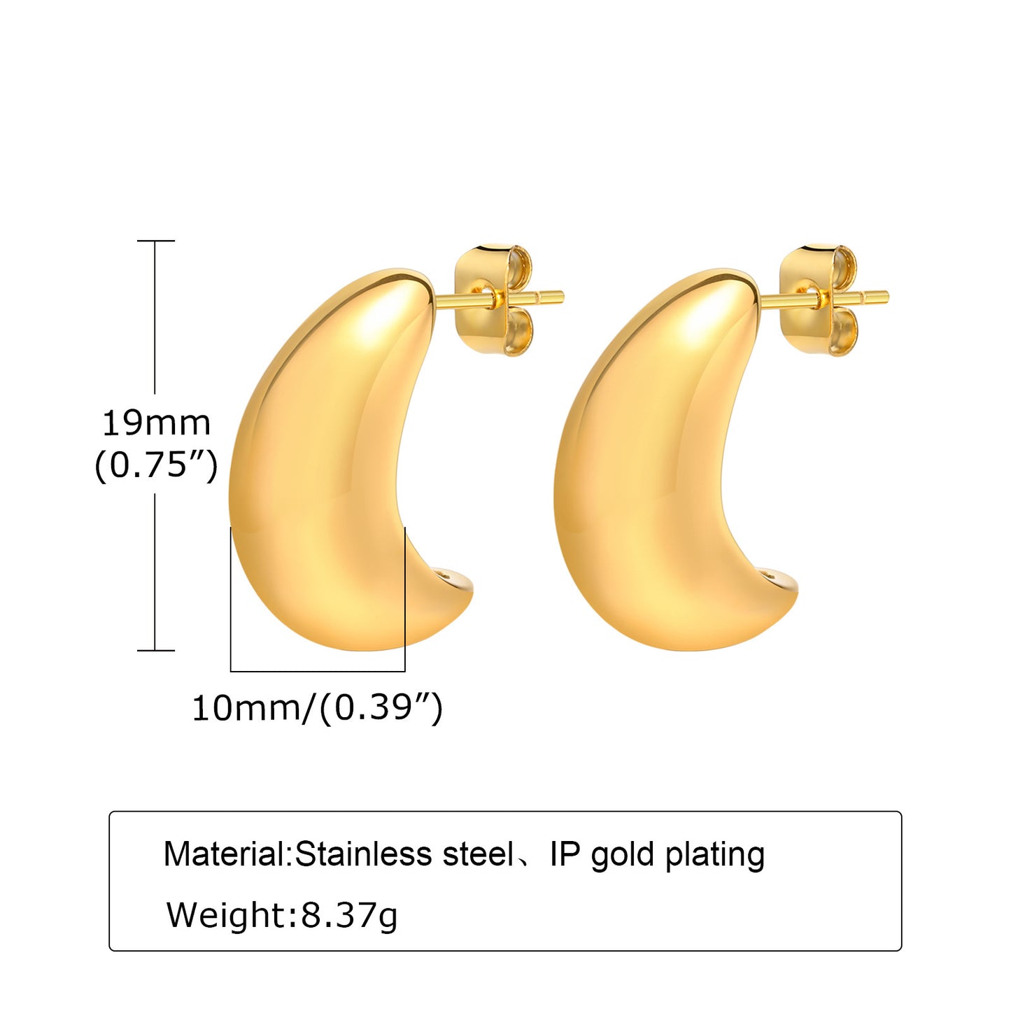 European And American Earrings Stainless Steel Geometric Wholesale