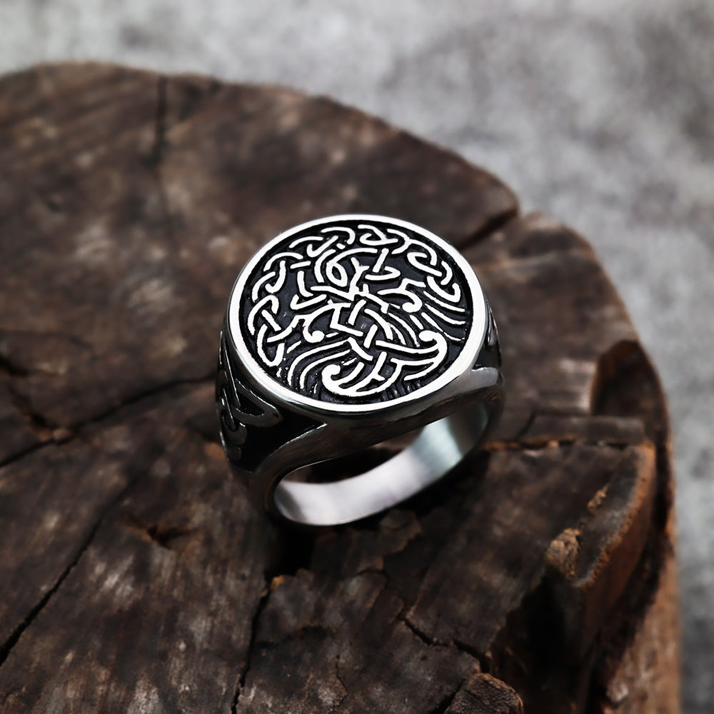 Cross-Border New Products European American Viking Ring World Tree Celtic Men's Fashion Ring