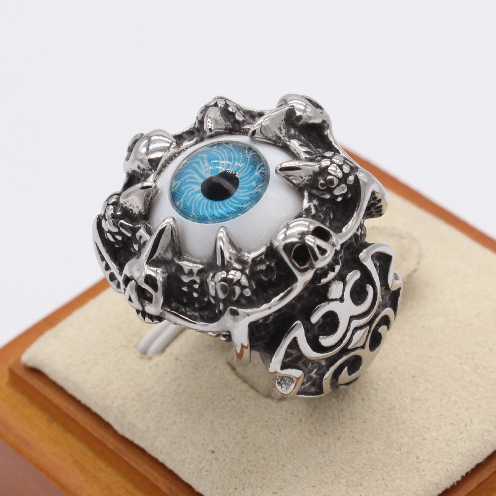 Devil's Eye Skull Titanium Steel Ring