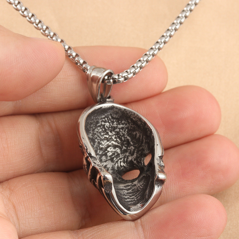 European And American Stainless Steel Face Mask Pendant