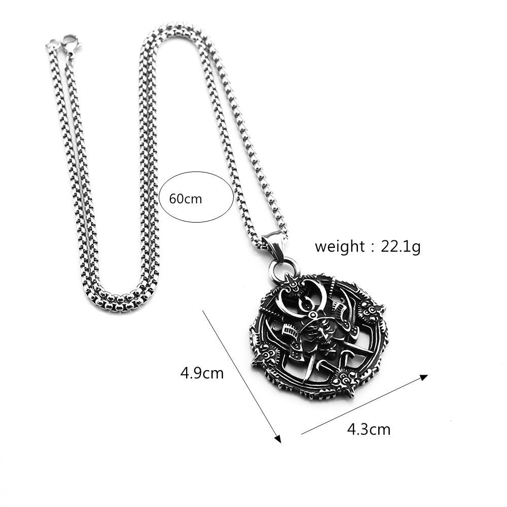 Vintage Japanese Stainless Steel Men's Pendant Necklace