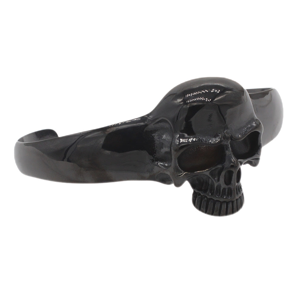 Planderful Titanium Skull Bracelet for Men and Unisex Retro European American Style Everyday Genie Collection