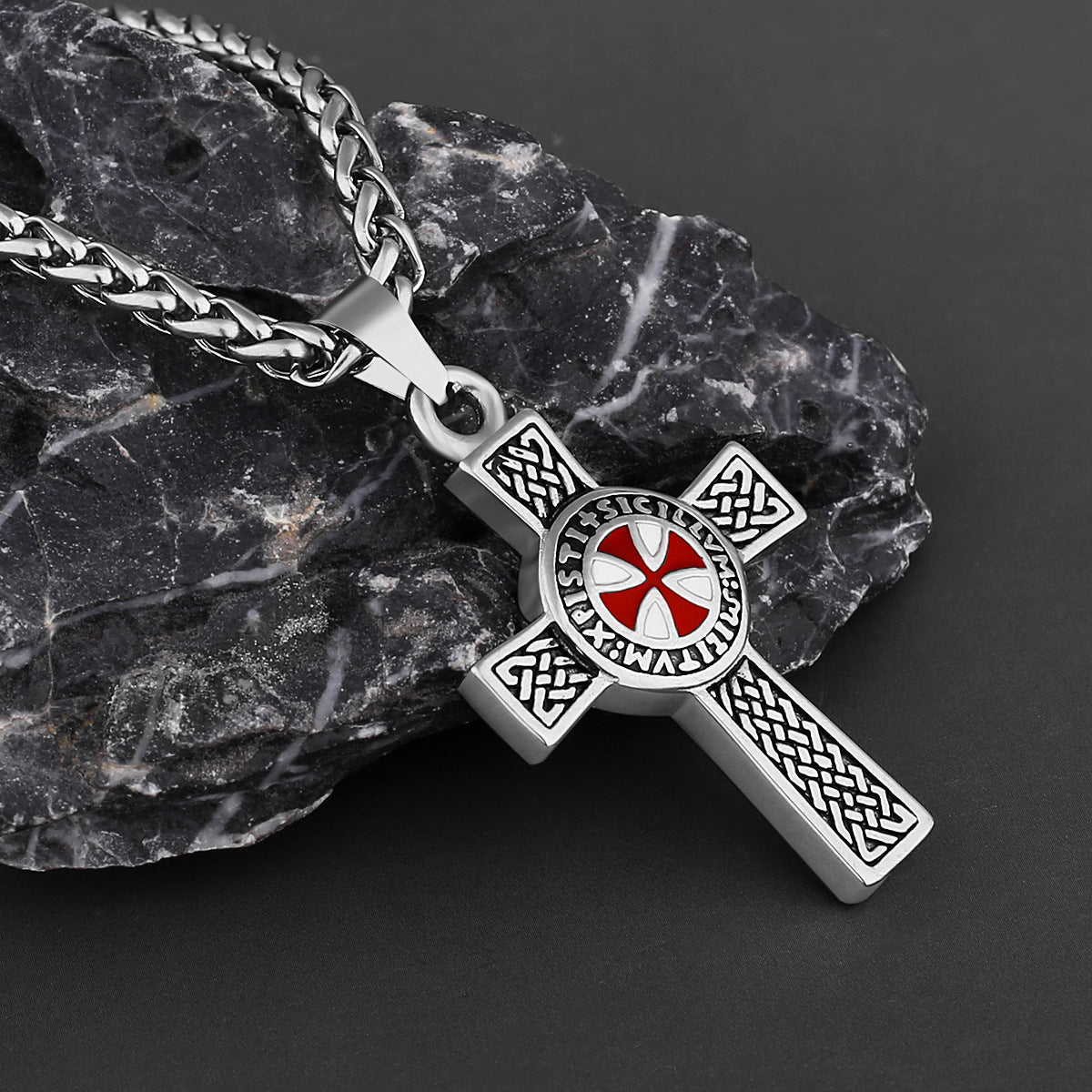 1. Planderful Mens Titanium Steel Cross Pendant Necklace Simple Hip Hop Jewelry Gift For Him Premium Everyday