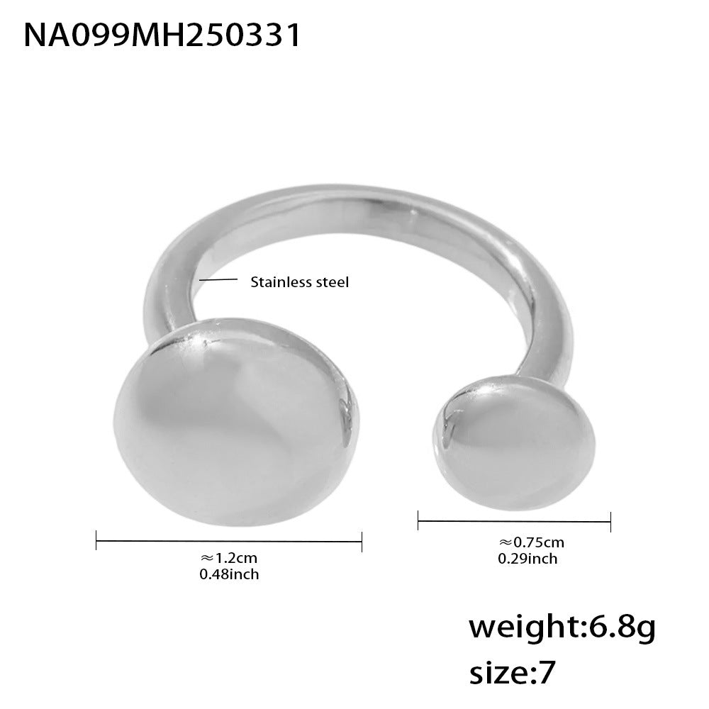 Planderful Everyday Genie Two Tone Geometric Open Ring Women