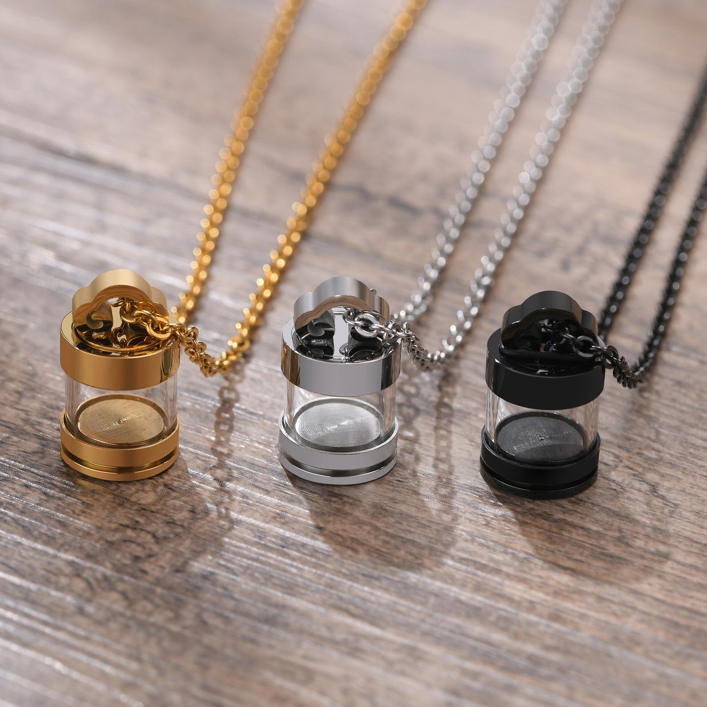 Planderful Everyday Genie Glass Tube Perfume Bottle Necklace Openable Hollow Pendant For Style Savvy Women